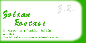 zoltan rostasi business card